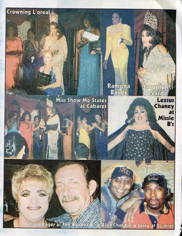 Two patrons, wearing hats, pose for a photo at Soakie's. The photo is in color and printed on newspaper.